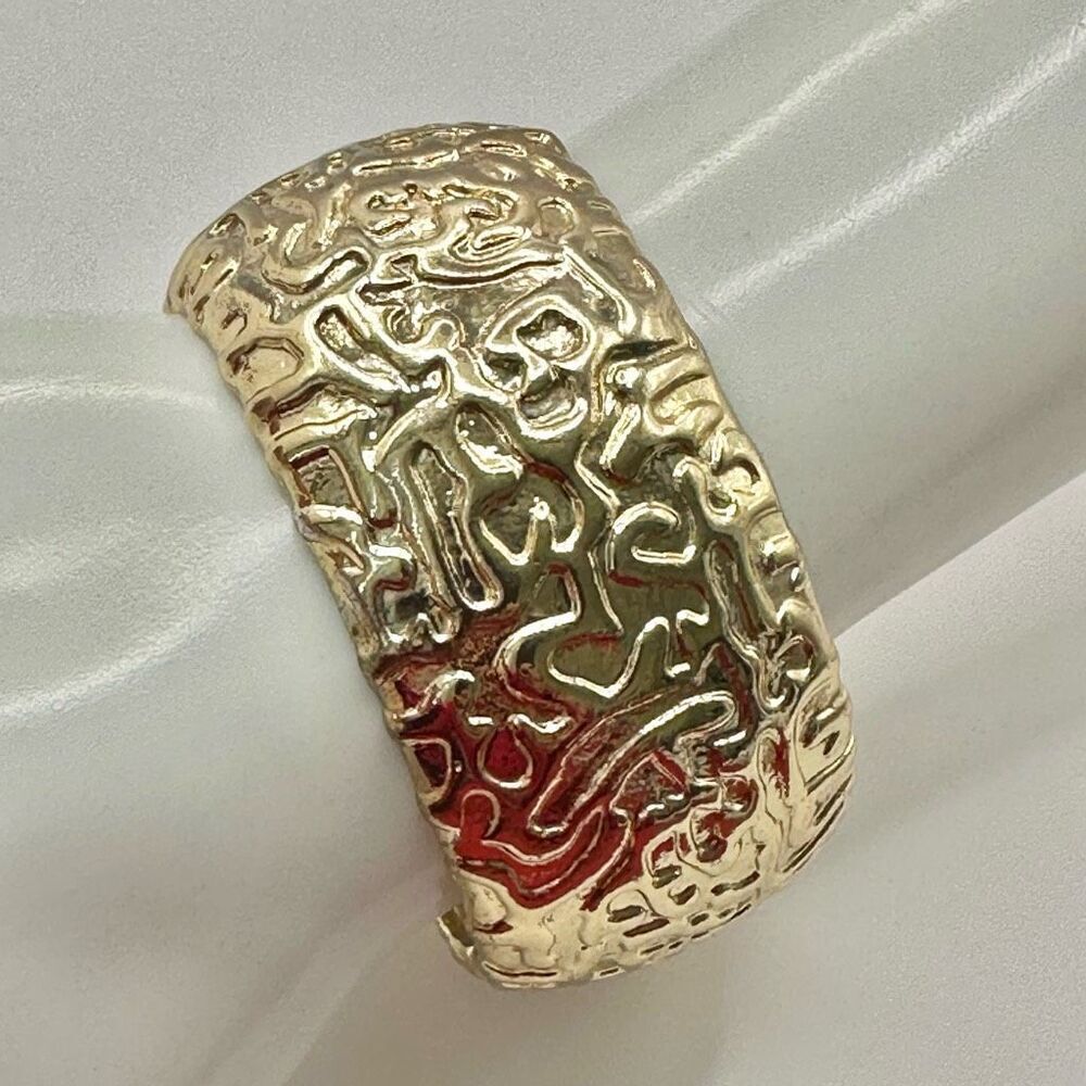 Fornash Gold Tone Wide Hinged Bracelet
